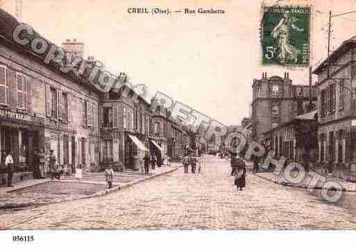 Ville de CREIL, carte postale ancienne