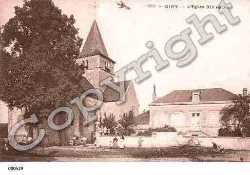 Ville de GIRY, carte postale ancienne