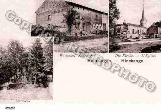 Ville de HINCKANGE, carte postale ancienne