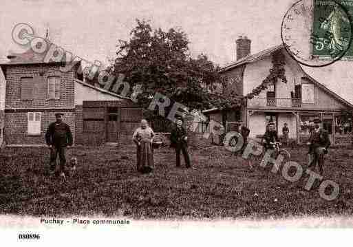 Ville de PUCHAY, carte postale ancienne