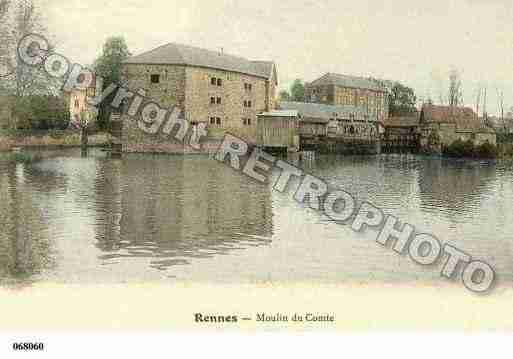 Ville de RENNES, carte postale ancienne