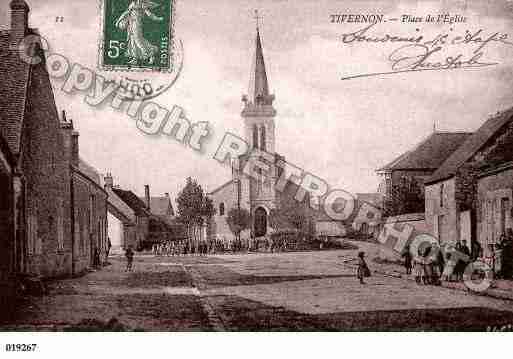 Ville de TIVERNON, carte postale ancienne