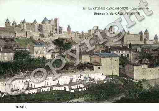 Ville de CARCASSONNE, carte postale ancienne