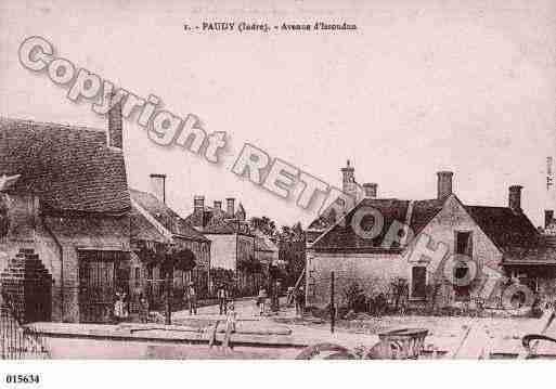 Ville de PAUDY, carte postale ancienne