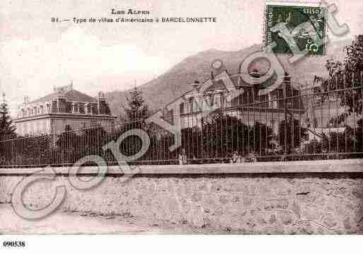 Ville de BARCELONNETTE, carte postale ancienne