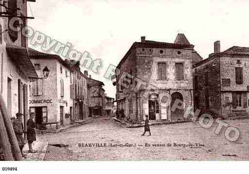 Ville de BEAUVILLE, carte postale ancienne