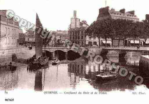 Ville de QUIMPER, carte postale ancienne