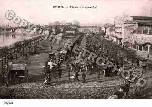 Ville de CREIL, carte postale ancienne