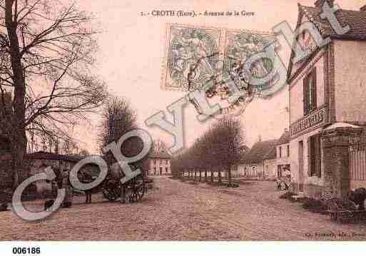 Ville de CROTH, carte postale ancienne