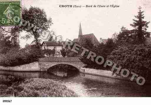 Ville de CROTH, carte postale ancienne