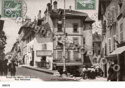 Ville de EVIANLESBAINS, carte postale ancienne