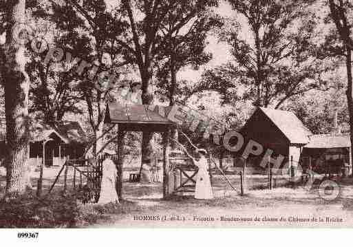 Ville de HOMMES, carte postale ancienne