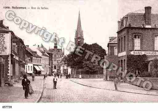 Ville de SOLESMES, carte postale ancienne