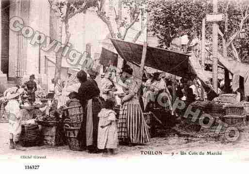 Ville de TOULON, carte postale ancienne