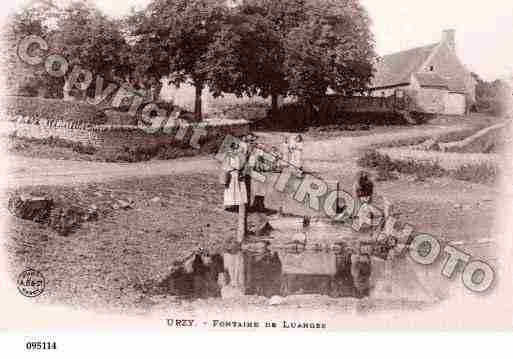 Ville de URZY, carte postale ancienne