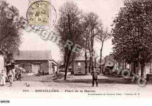 Ville de BONVILLERS, carte postale ancienne