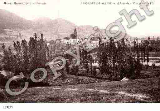 Ville de CHORGES, carte postale ancienne