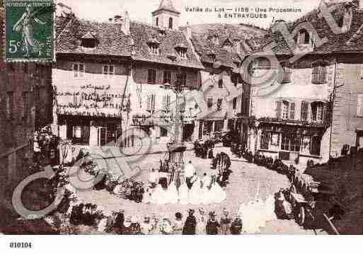 Ville de ENTRAYGUESsurTRUYERE, carte postale ancienne