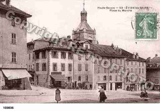 Ville de EVIANLESBAINS, carte postale ancienne