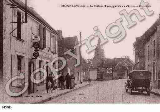 Ville de MONNERVILLE, carte postale ancienne