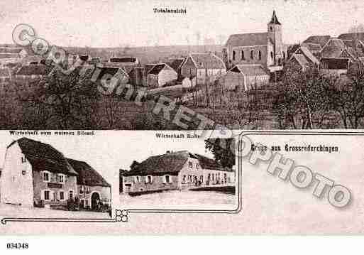 Ville de GROSREDERCHING, carte postale ancienne