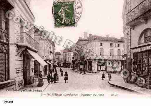 Ville de MUSSIDAN, carte postale ancienne