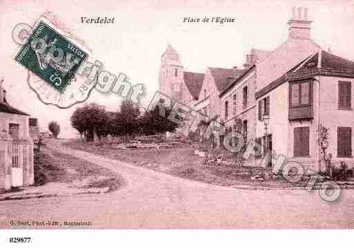 Ville de VERDELOT, carte postale ancienne