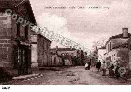 Ville de BERSON, carte postale ancienne