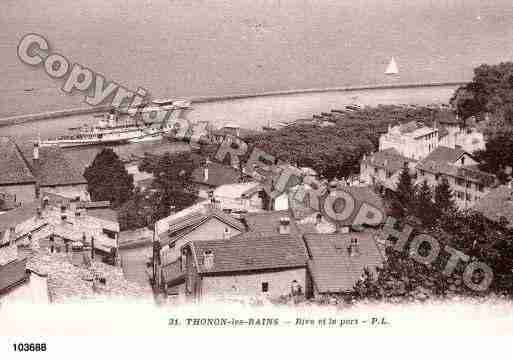 Ville de THONONLESBAINS, carte postale ancienne