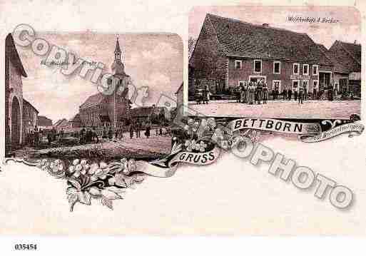 Ville de BETTBORN, carte postale ancienne