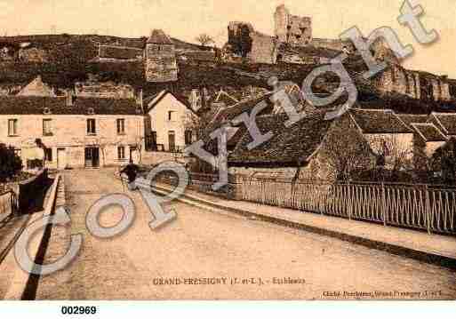Ville de GRANDPRESSIGNY(LE), carte postale ancienne