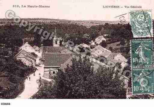 Ville de LOUVIERES, carte postale ancienne