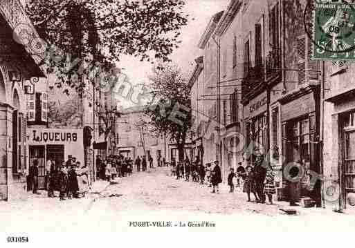 Ville de PUGETVILLE, carte postale ancienne