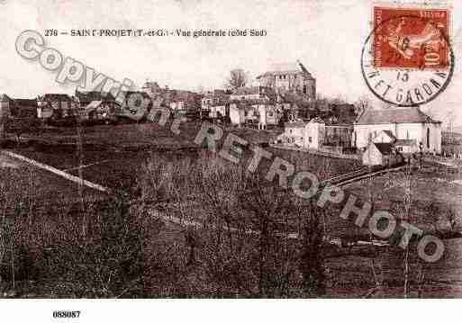 Ville de SAINTPROJET, carte postale ancienne