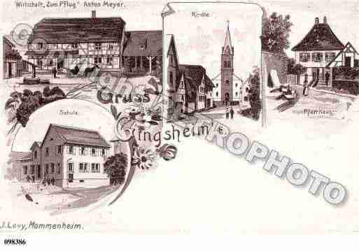 Ville de GINGSHEIN, carte postale ancienne