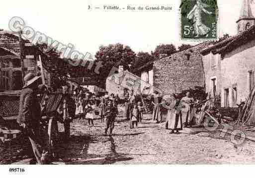 Ville de VILLOTTE, carte postale ancienne