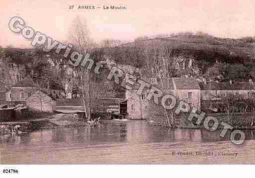 Ville de ARMES, carte postale ancienne