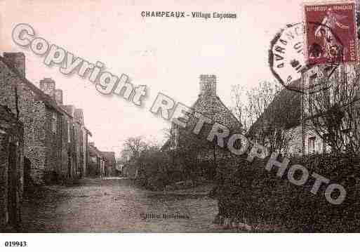 Ville de CHAMPEAUX, carte postale ancienne