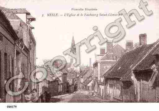 Ville de NESLE, carte postale ancienne