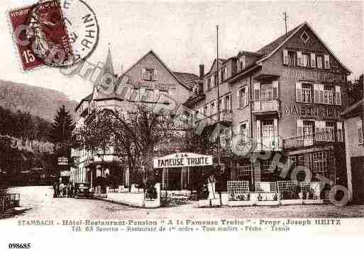 Ville de STAMBACH, carte postale ancienne