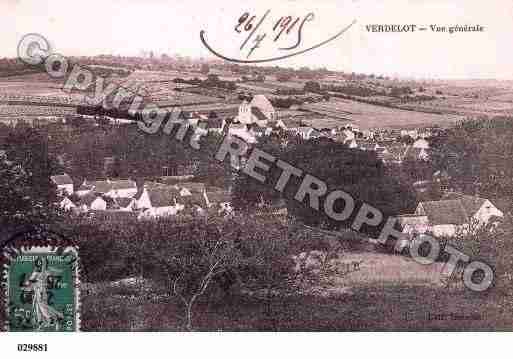 Ville de VERDELOT, carte postale ancienne