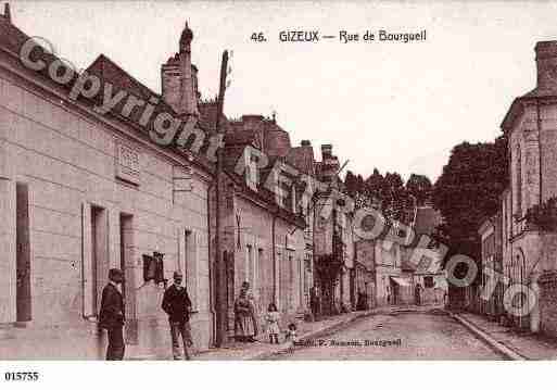 Ville de GIZEUX, carte postale ancienne