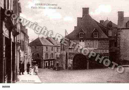 Ville de GORRON, carte postale ancienne