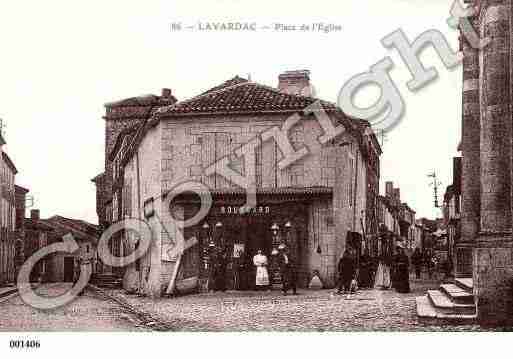 Ville de LAVARDAC, carte postale ancienne
