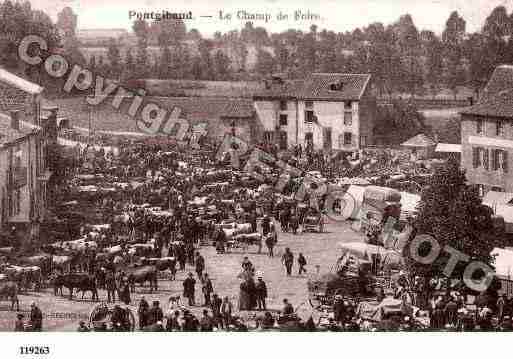 Ville de PONTGIBAUD, carte postale ancienne
