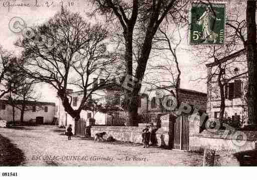 Ville de QUINSAC, carte postale ancienne