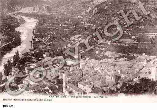 Ville de CASTELLANE, carte postale ancienne