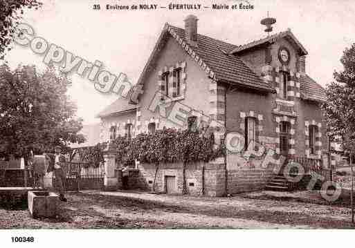 Ville de EPERTULLY, carte postale ancienne