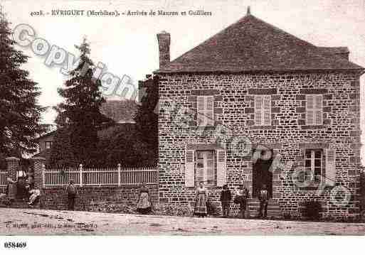 Ville de EVRIGUET, carte postale ancienne