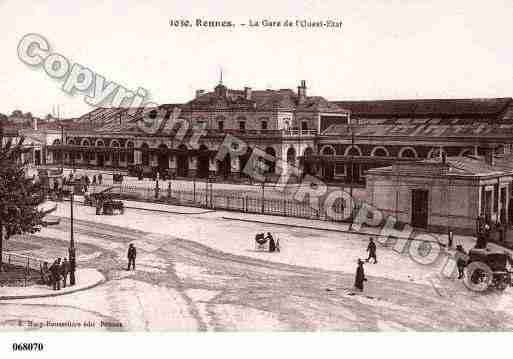 Ville de RENNES, carte postale ancienne